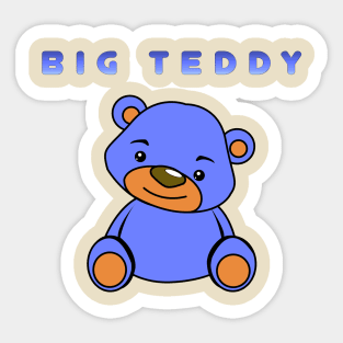 Big Teddy Blue Sticker